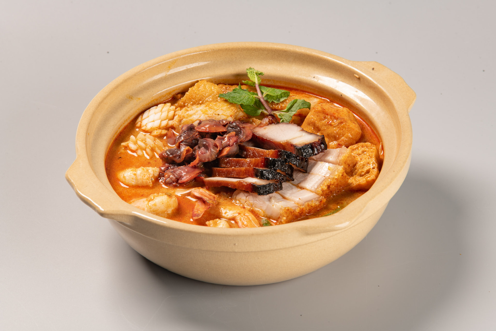 Curry BBQ Roasted Pork Wantan Mee